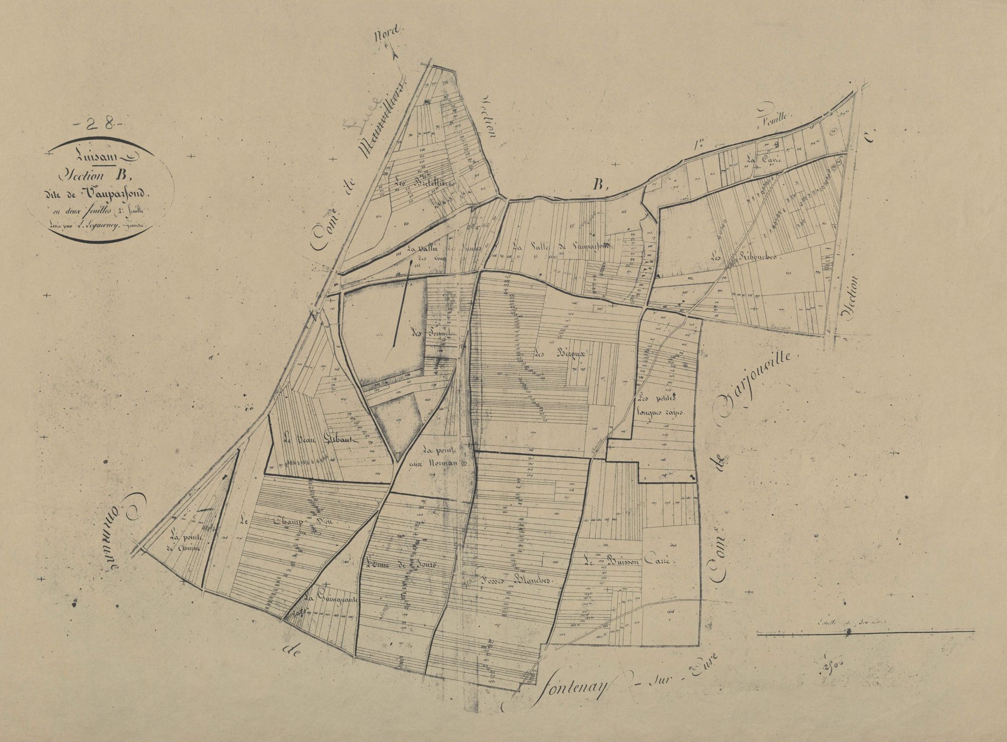 Section B, Vauparfond, feuille 2.