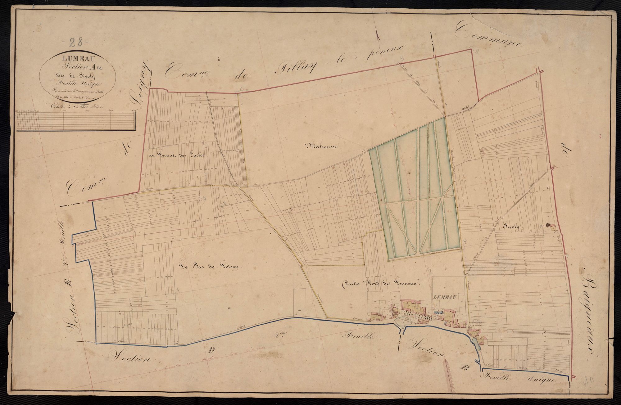 Section A, Tivoly, en une feuille.