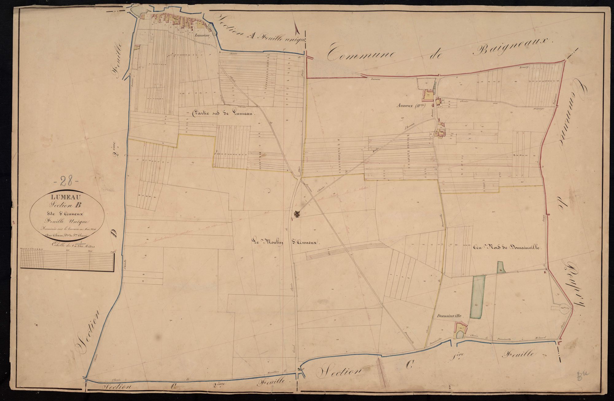 Section B, Saint Auneux, en une feuille.