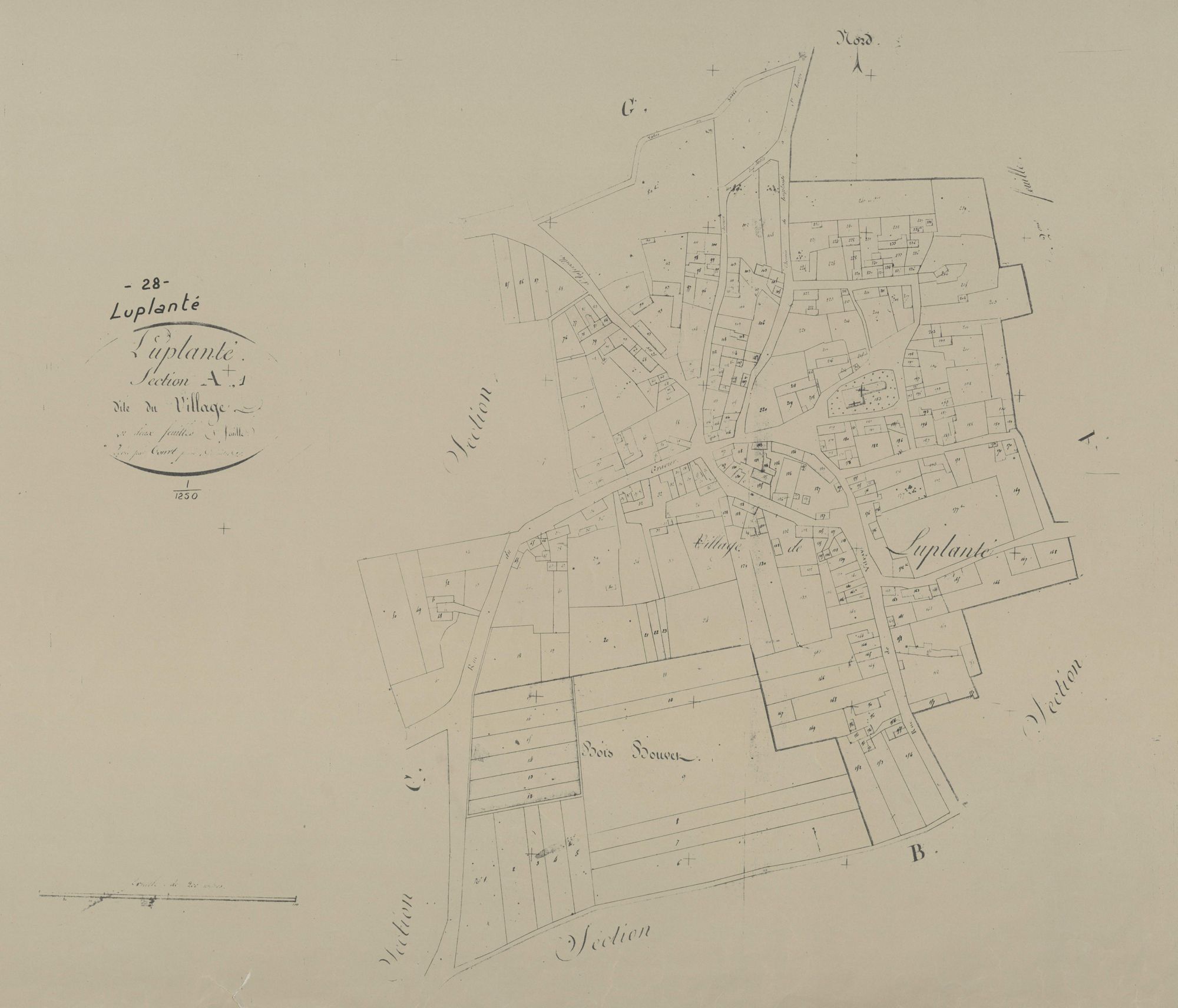 Section A, le Village, feuille 1.