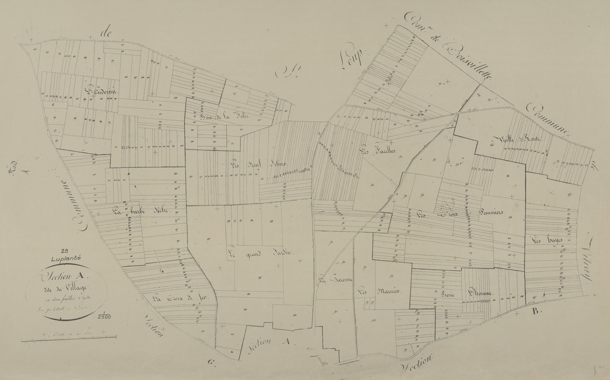 Section A, le Village, feuille 2.