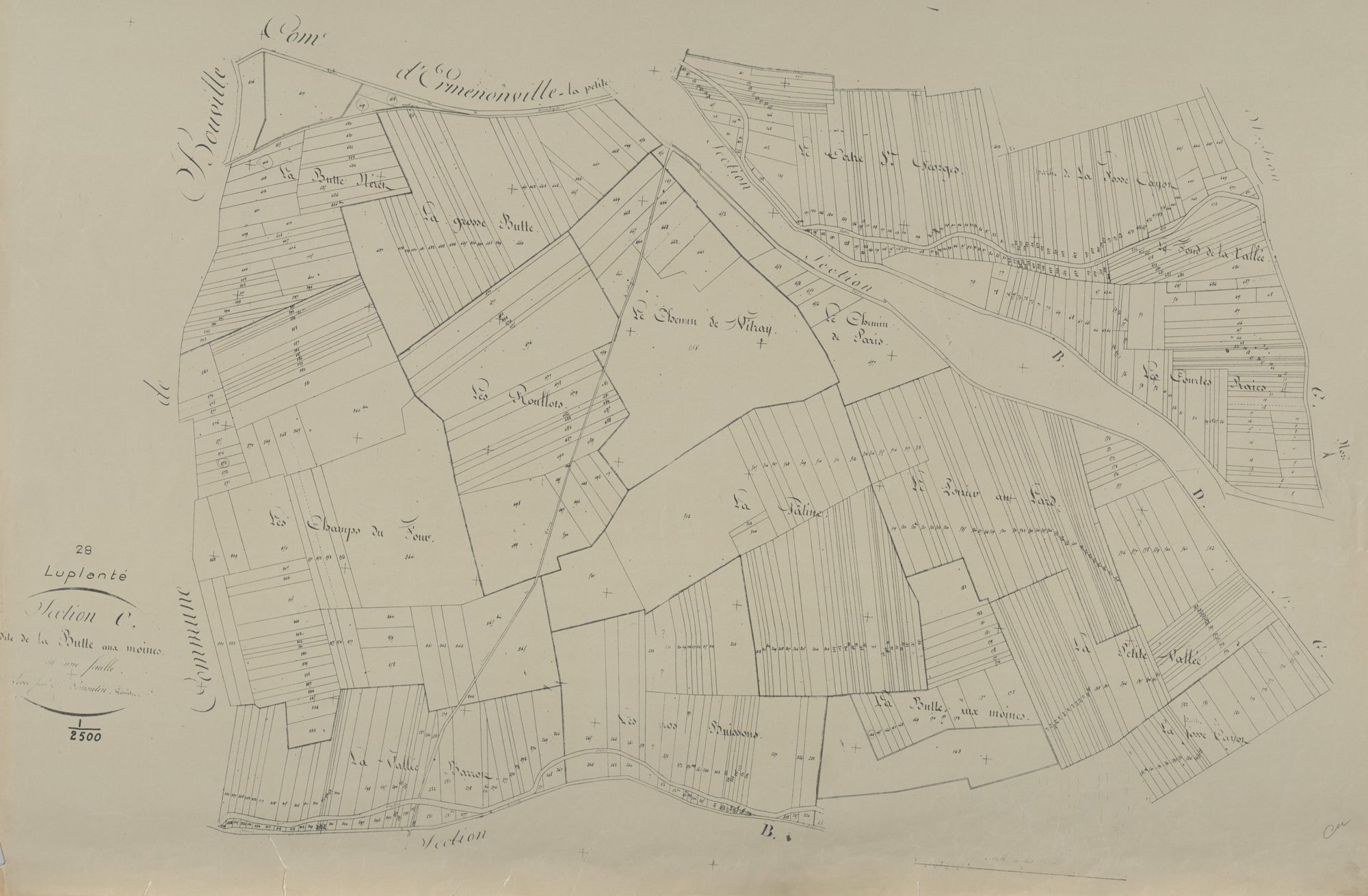 Section C, la Butte aux Moines, en une feuille.