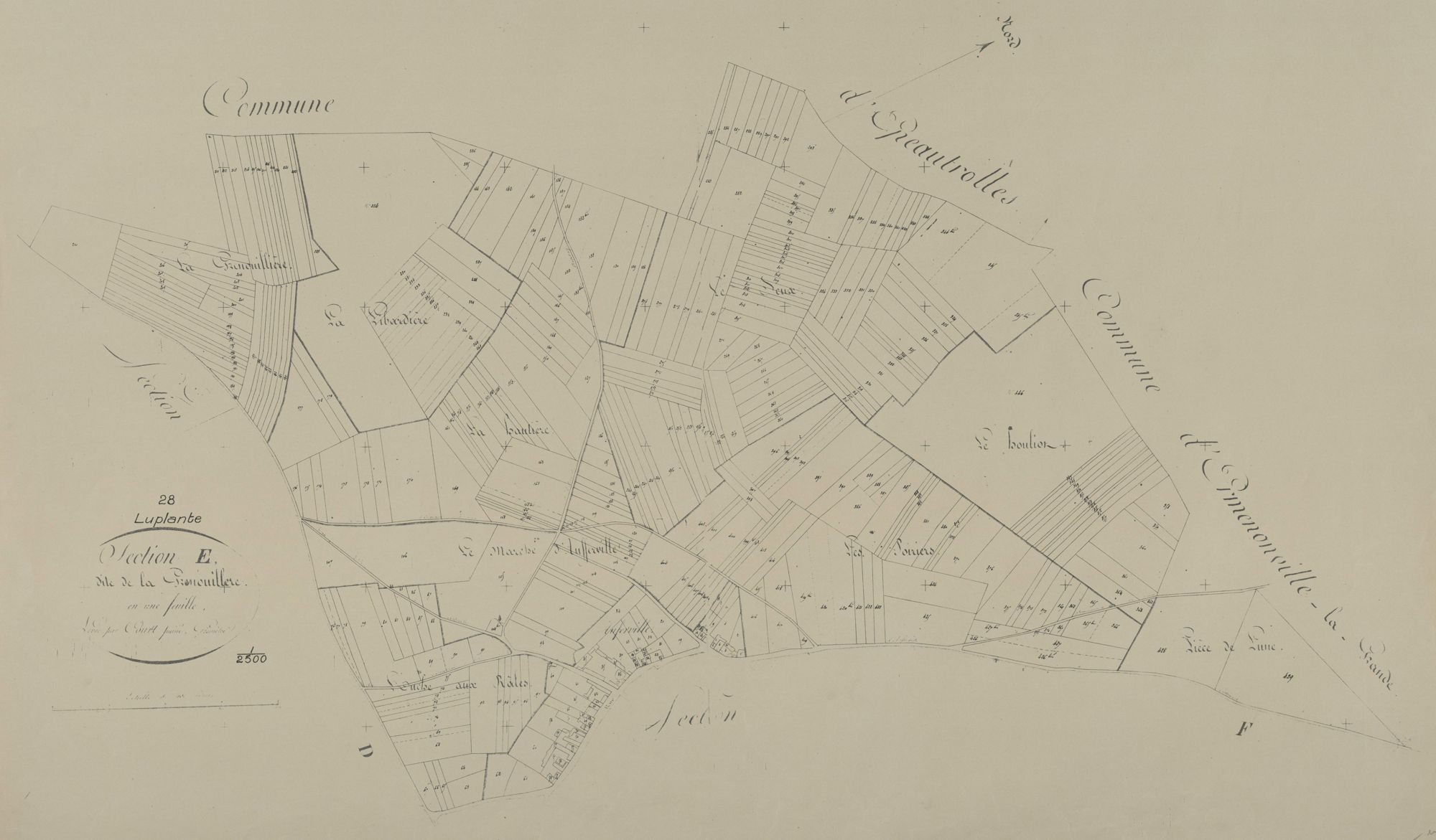 Section E, la Grenouillère, en une feuille.