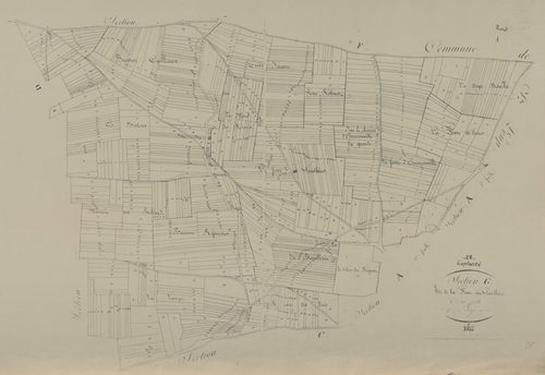 Section G, la Fosse au Pauthier, en une feuille.