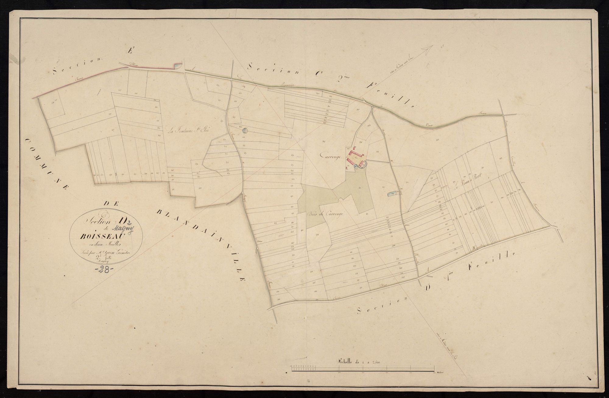 Section D, Boisseau, feuille 2.