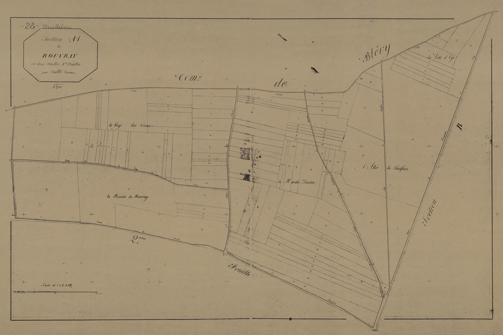 Section A, Rouvray, feuille 1.