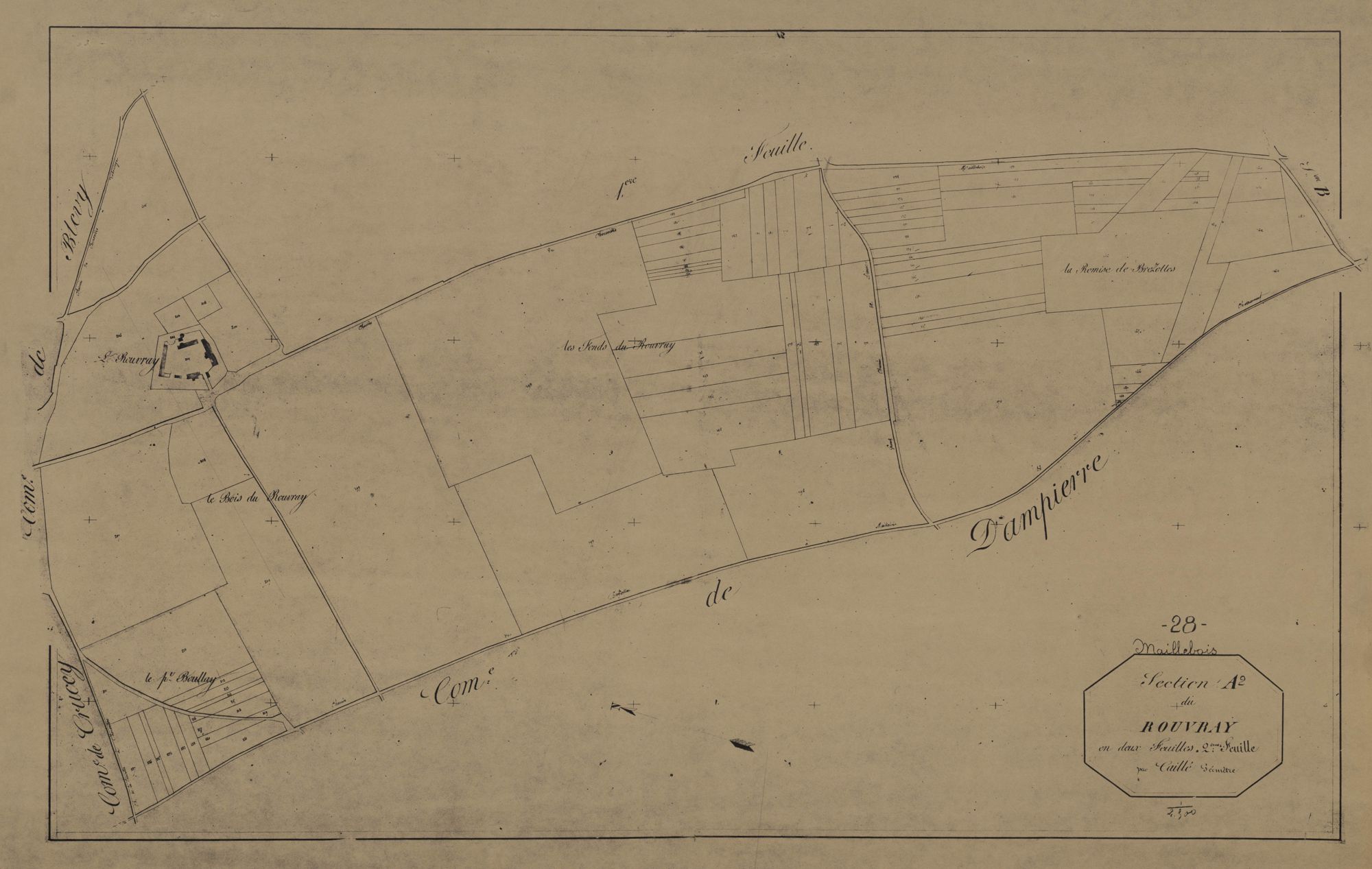 Section A, Rouvray, feuille 2.