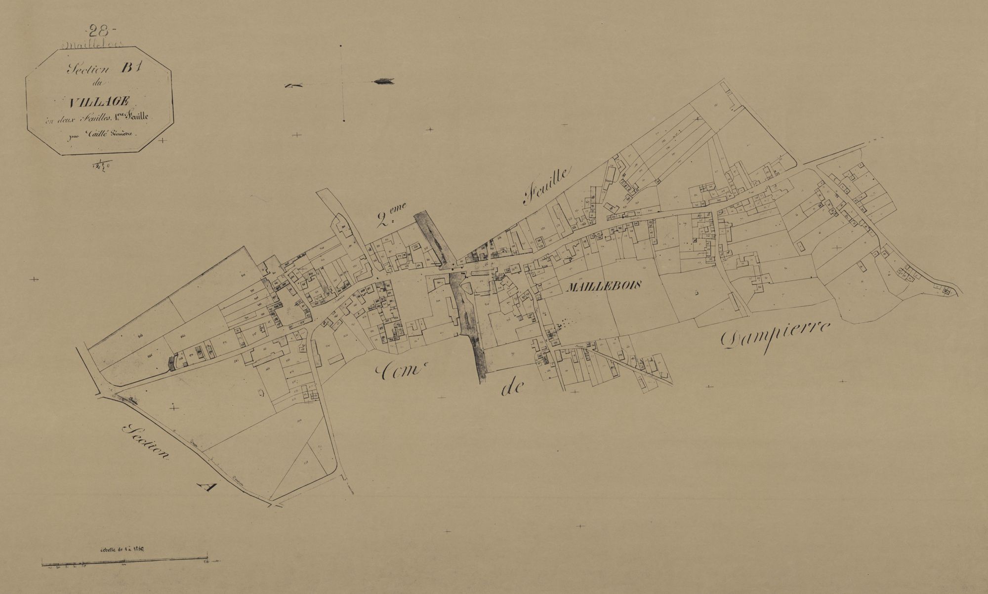 Section B, le Village, feuille 1.