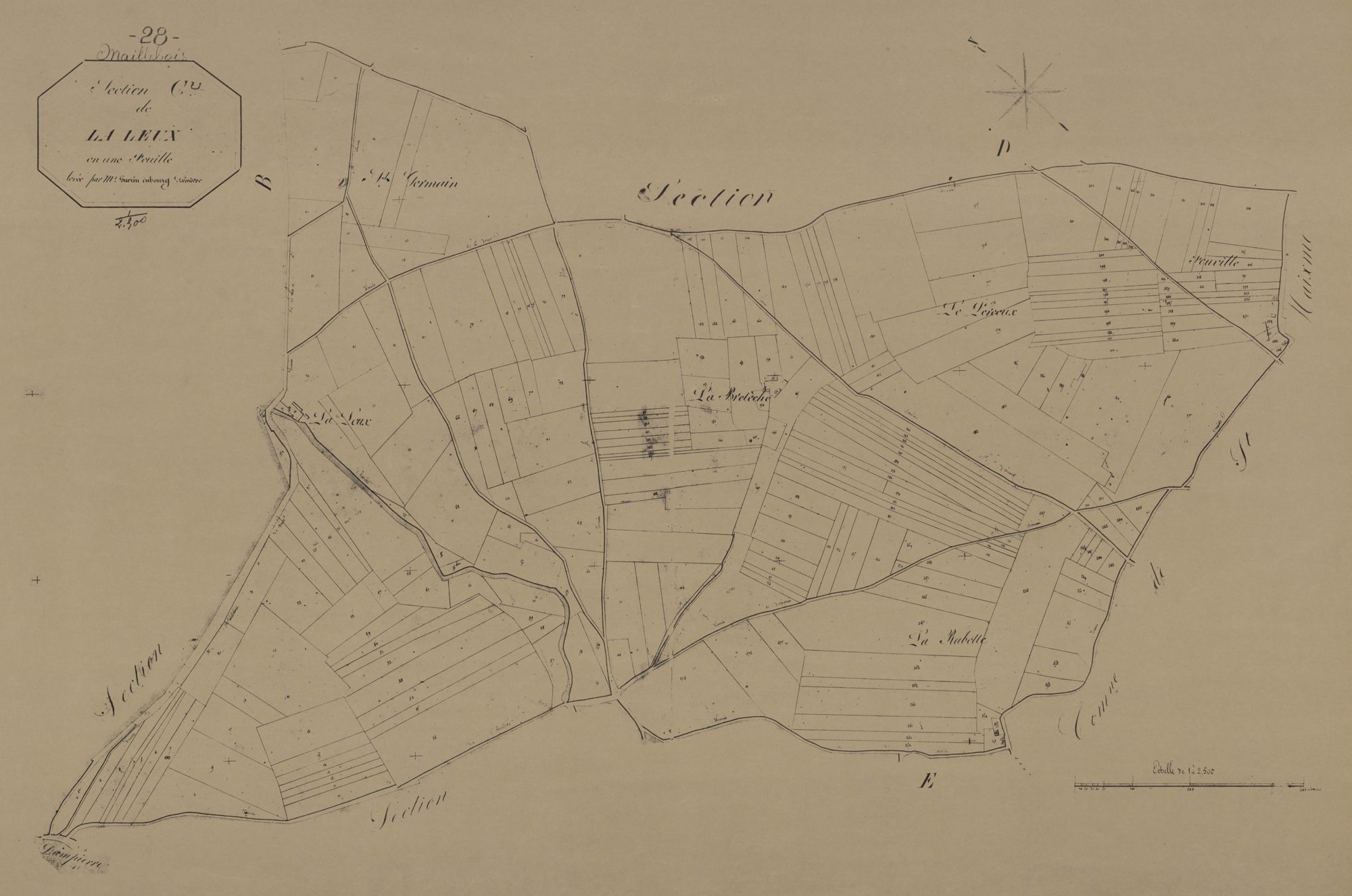 Section C, la Leux, en une feuille.