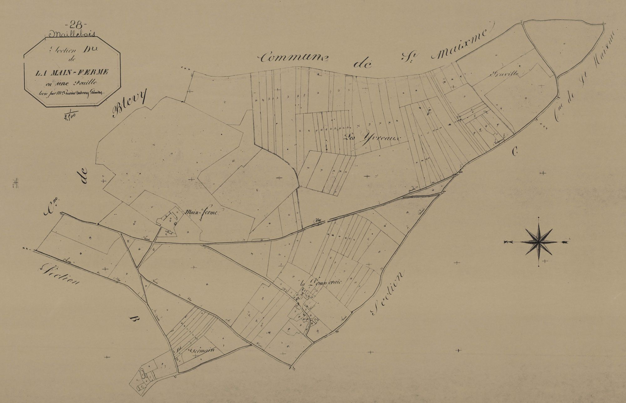 Section D, la Main-Ferme, en une feuille.