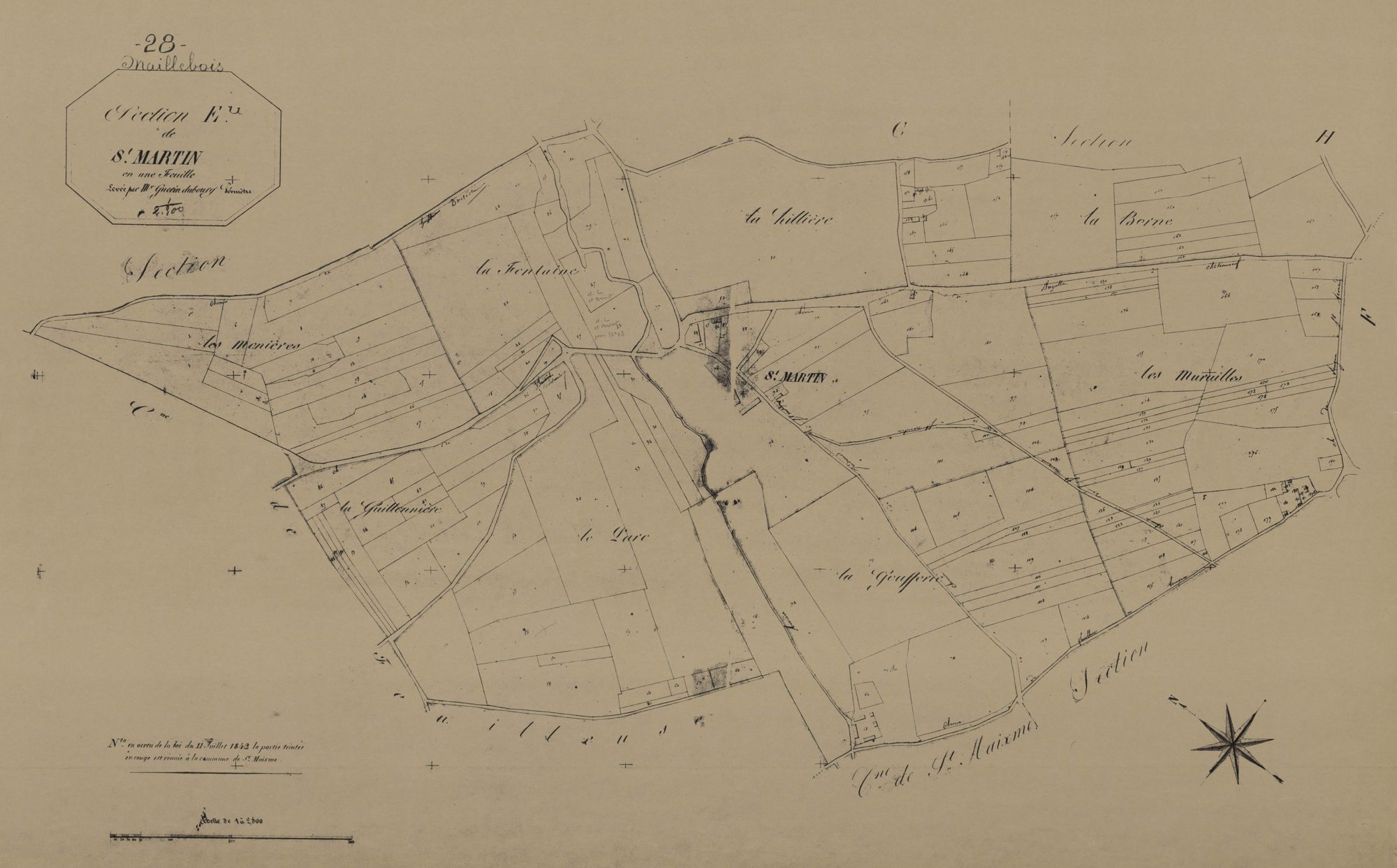 Section E, Saint-Martin, en une feuille.