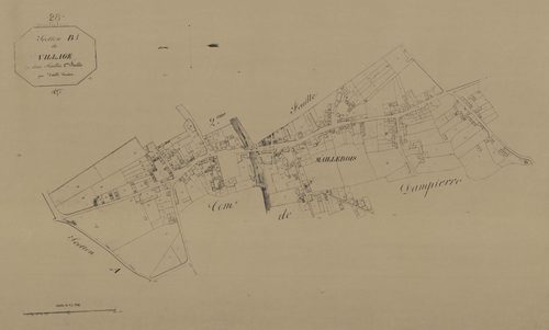 Section B, le Village, feuille 1.