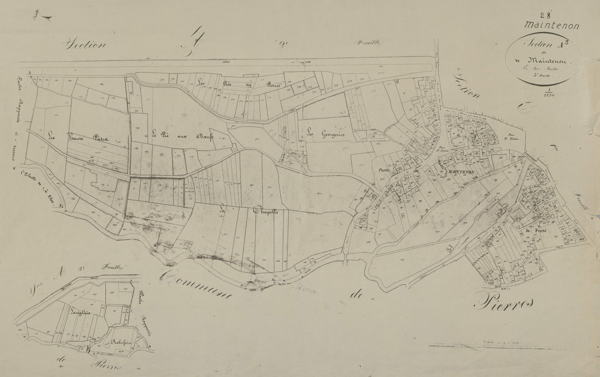 Section A, Maintenon, feuille 3.