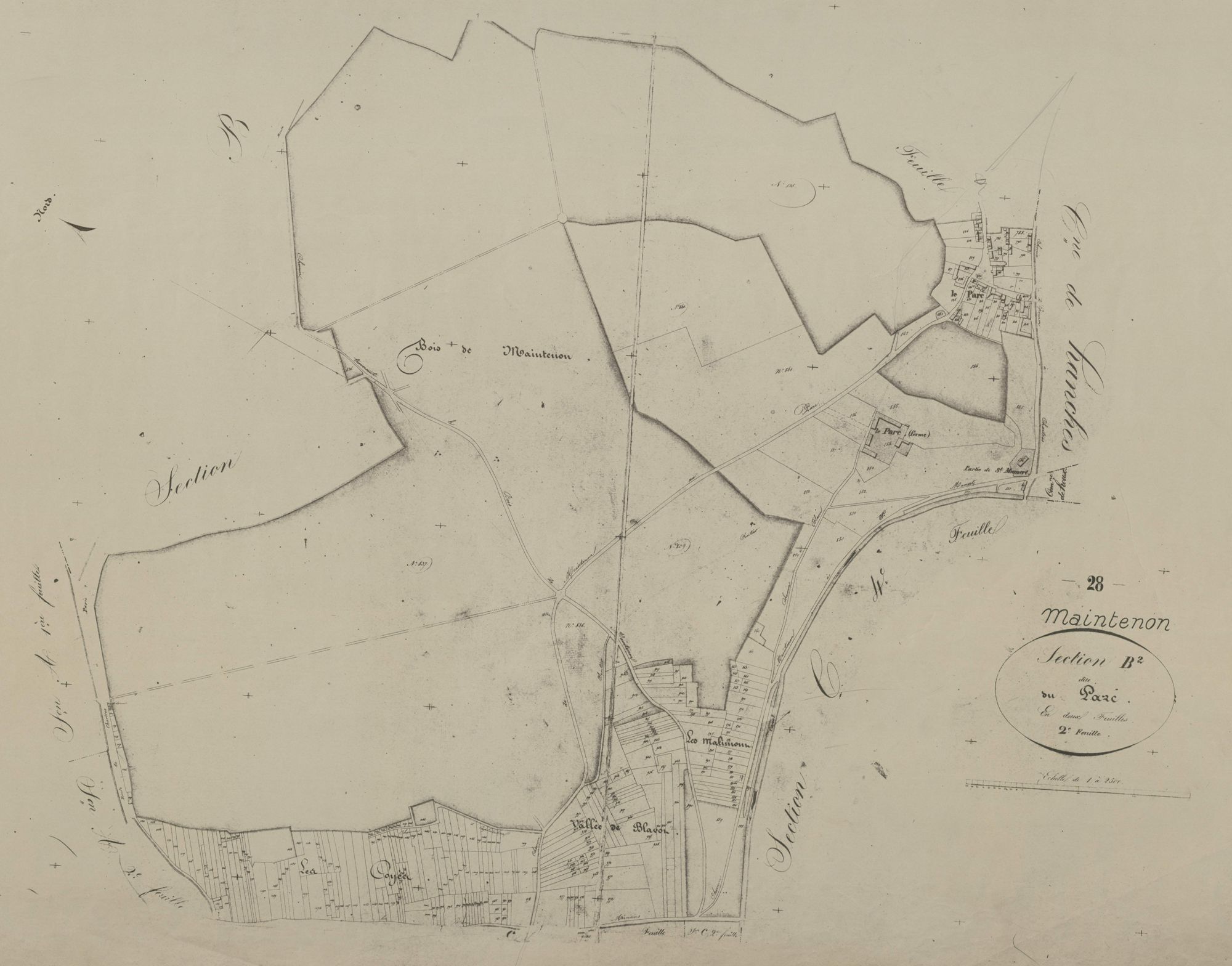 Section B, le Parc, feuille 2.
