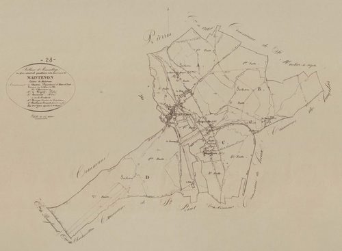 Tableau d'assemblage du plan parcellaire.