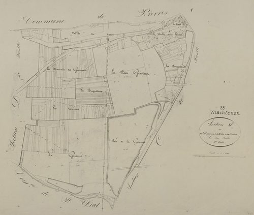 Section D, la Garenne, la Folie et les Voûtes, feuille 1.