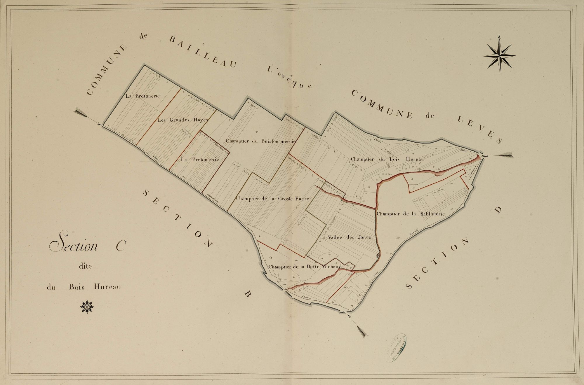 Section C, le Bois Hureau, en une feuille.
