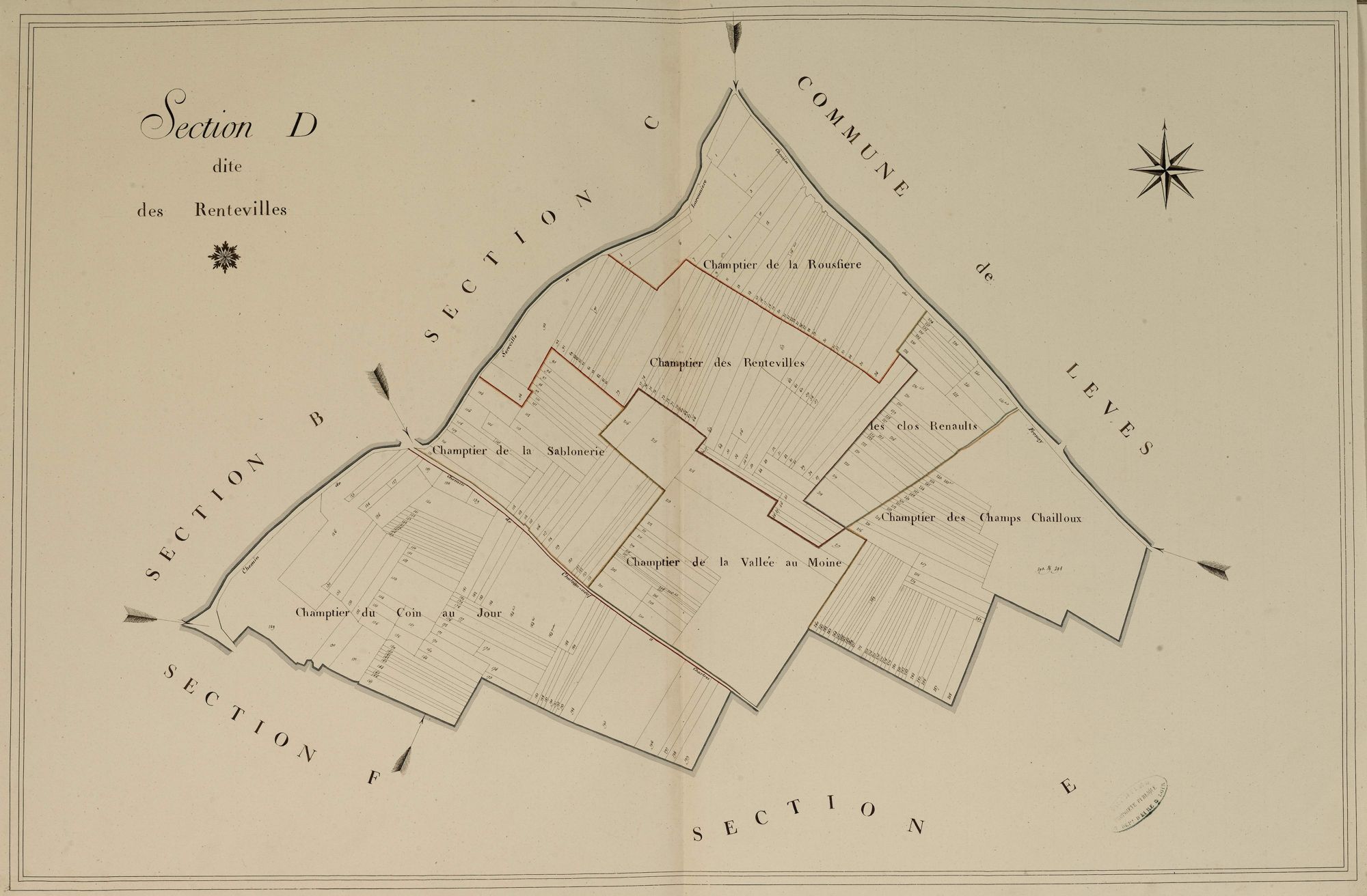 Section D, les Rentevilles, en une feuille.