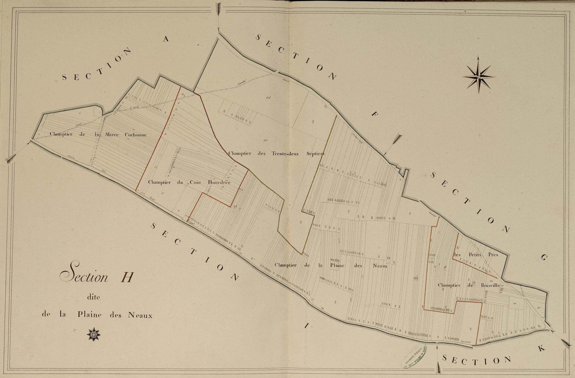 Section H, la Plaine des Neaux, en une feuille.