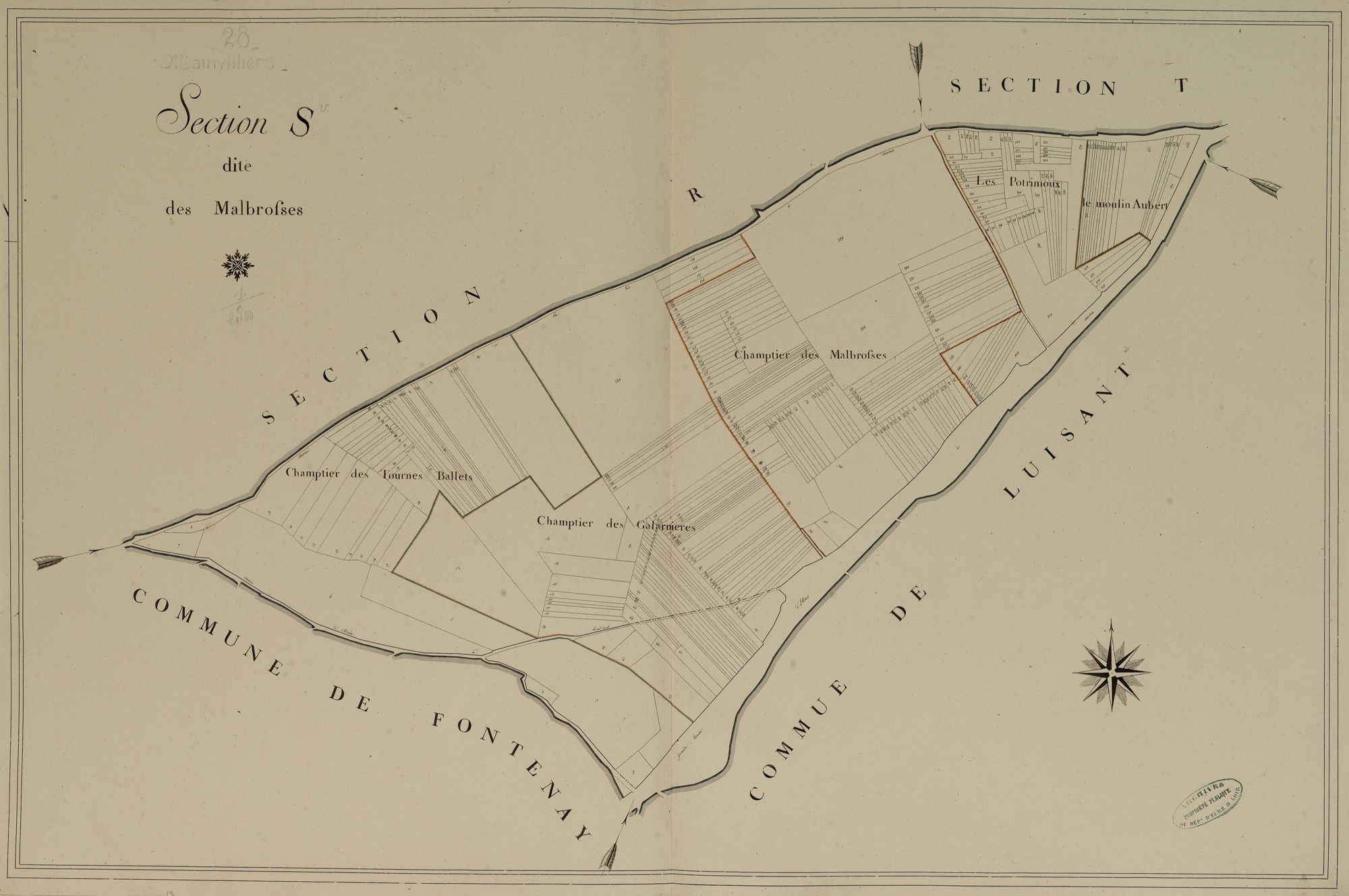 Section S, les Malbrosses, en une feuille.
