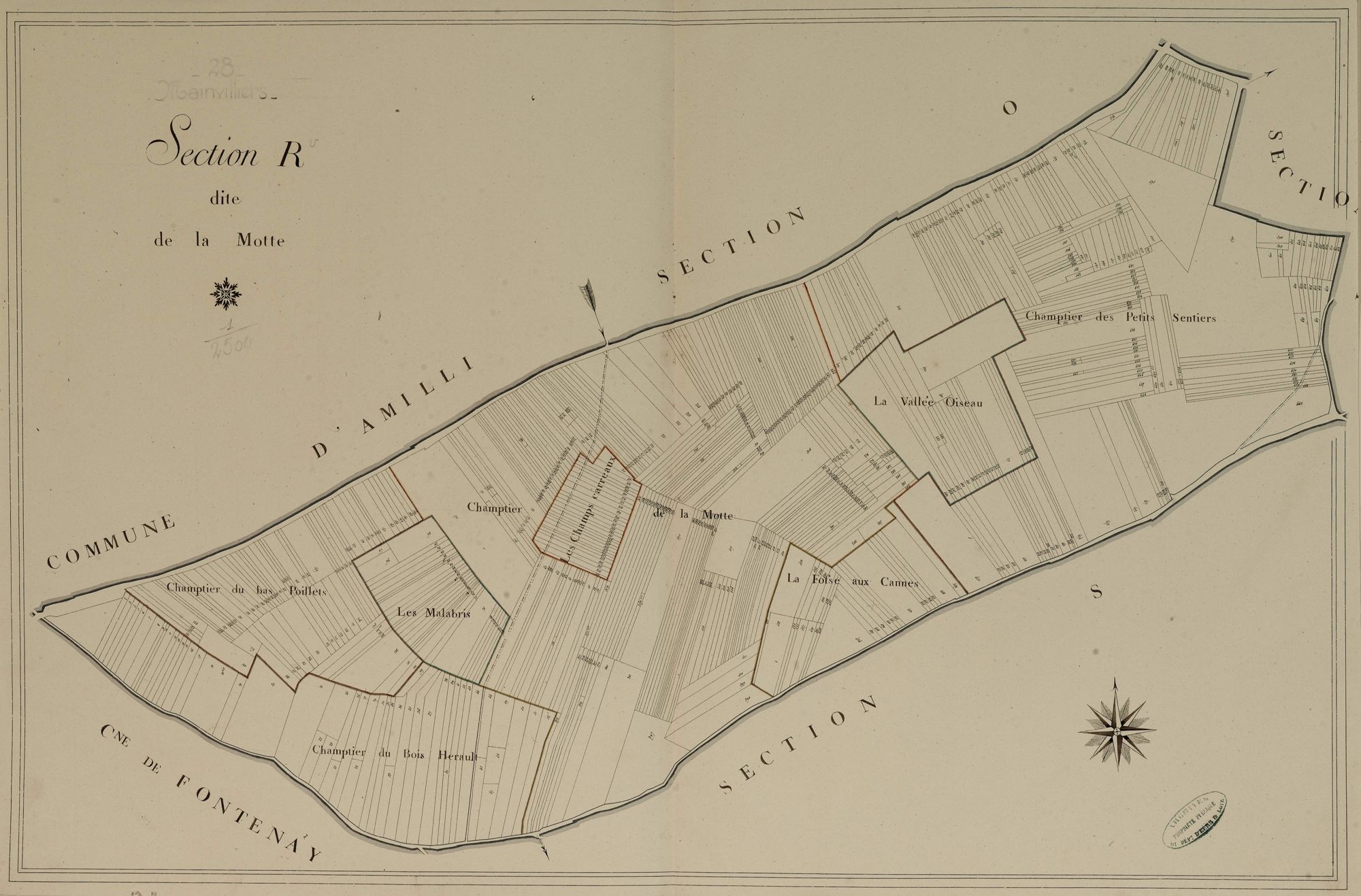 Section R, la Motte, en une feuille.