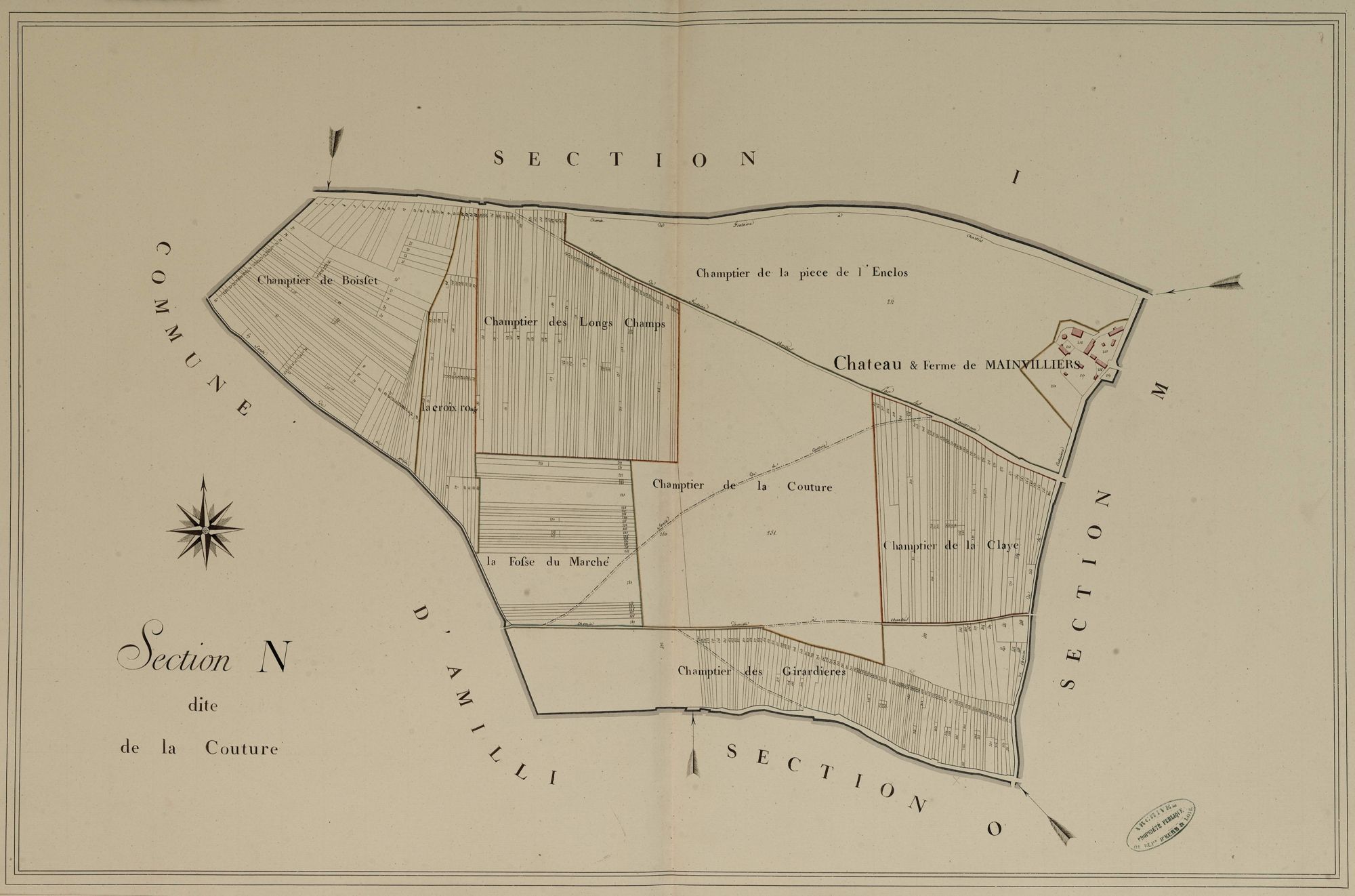 Section N, la Couture, en une feuille.