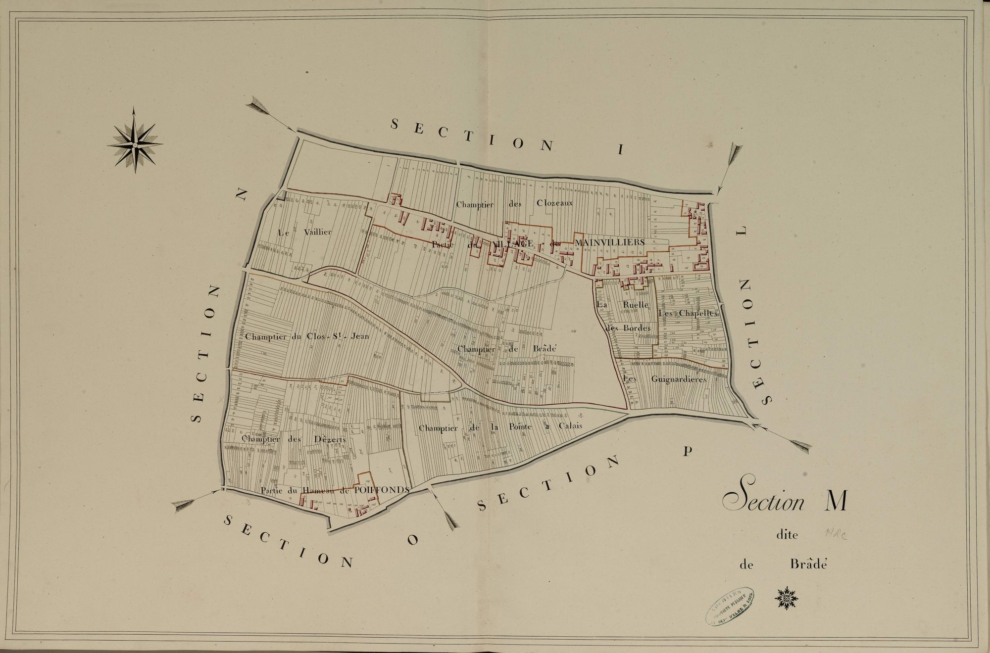 Section M, Brâdé, en une feuille.