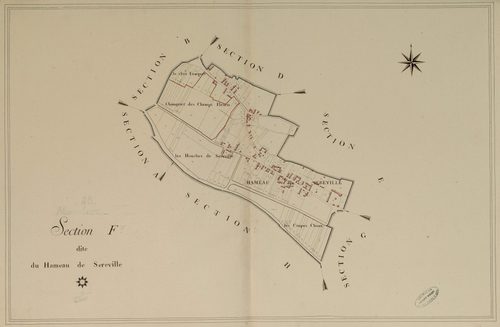 Section F, le Hameau de Sereville, en une feuille.