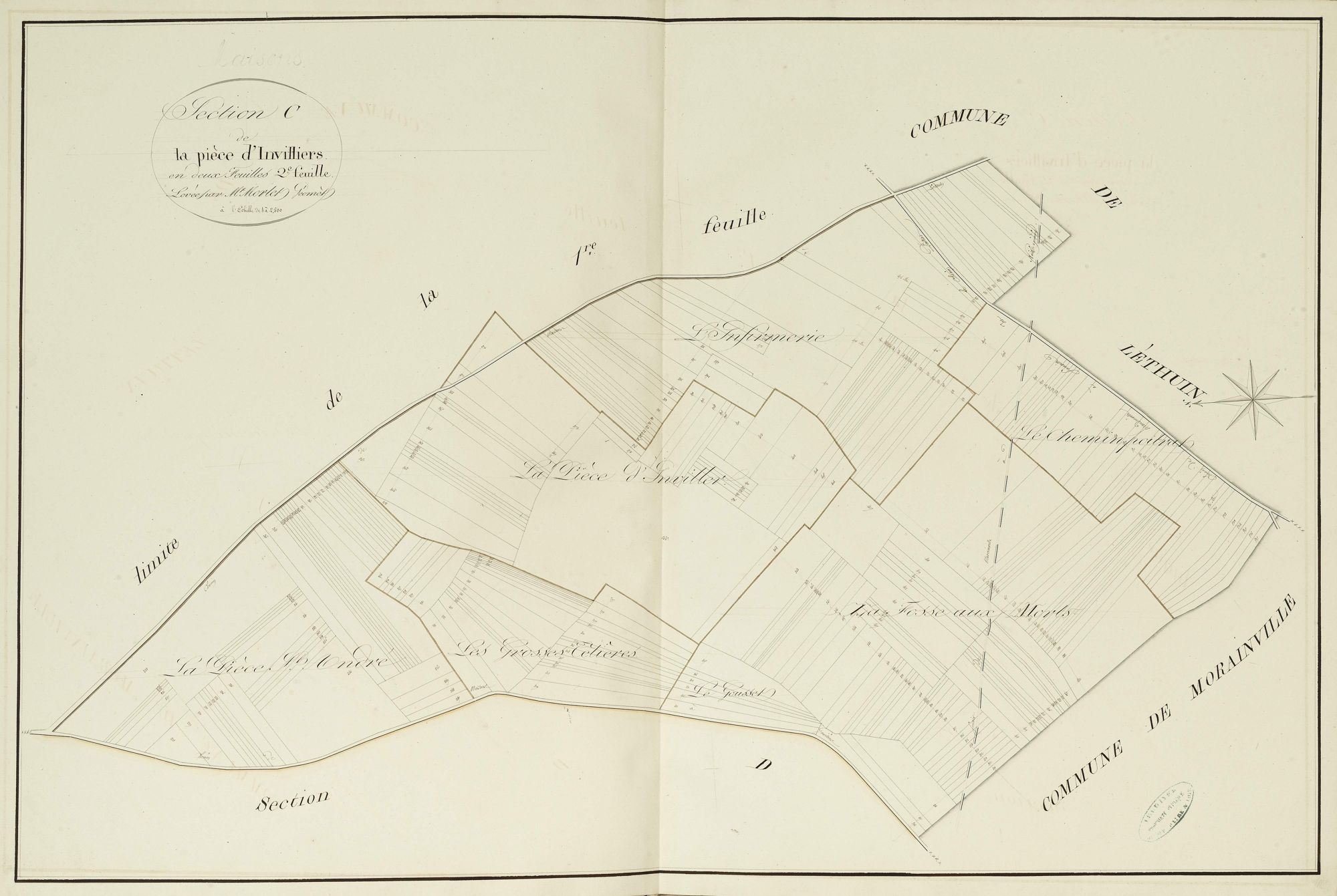 Section C, la Pièce d'Invilliers, feuille 2.