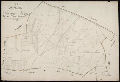 Section B, le Vieux Moulin, feuille 1.