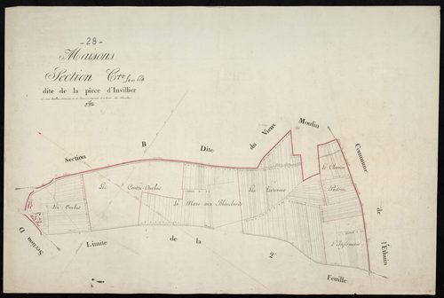 Section C, la Pièce d'Invillier, feuille 1.