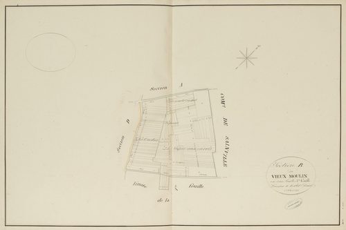 Section B, le Vieux Moulin, feuille 2.