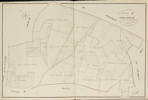 Section B, le Vieux Moulin, feuille 1.