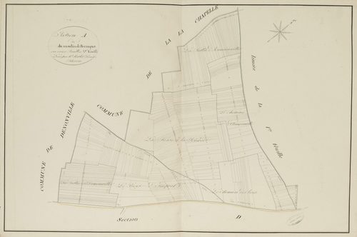 Section A, le Moulin de Borniquet, feuille 2.