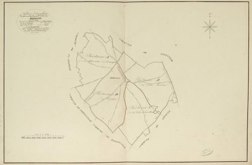 Tableau d'assemblage du plan parcellaire de la commune de Maisons, Canton d'Auneau, Arrondissement de Chartres / Terminé sur le terrain en 1812 (...) par Monsieur Morlet, Géomètre du cadastre.