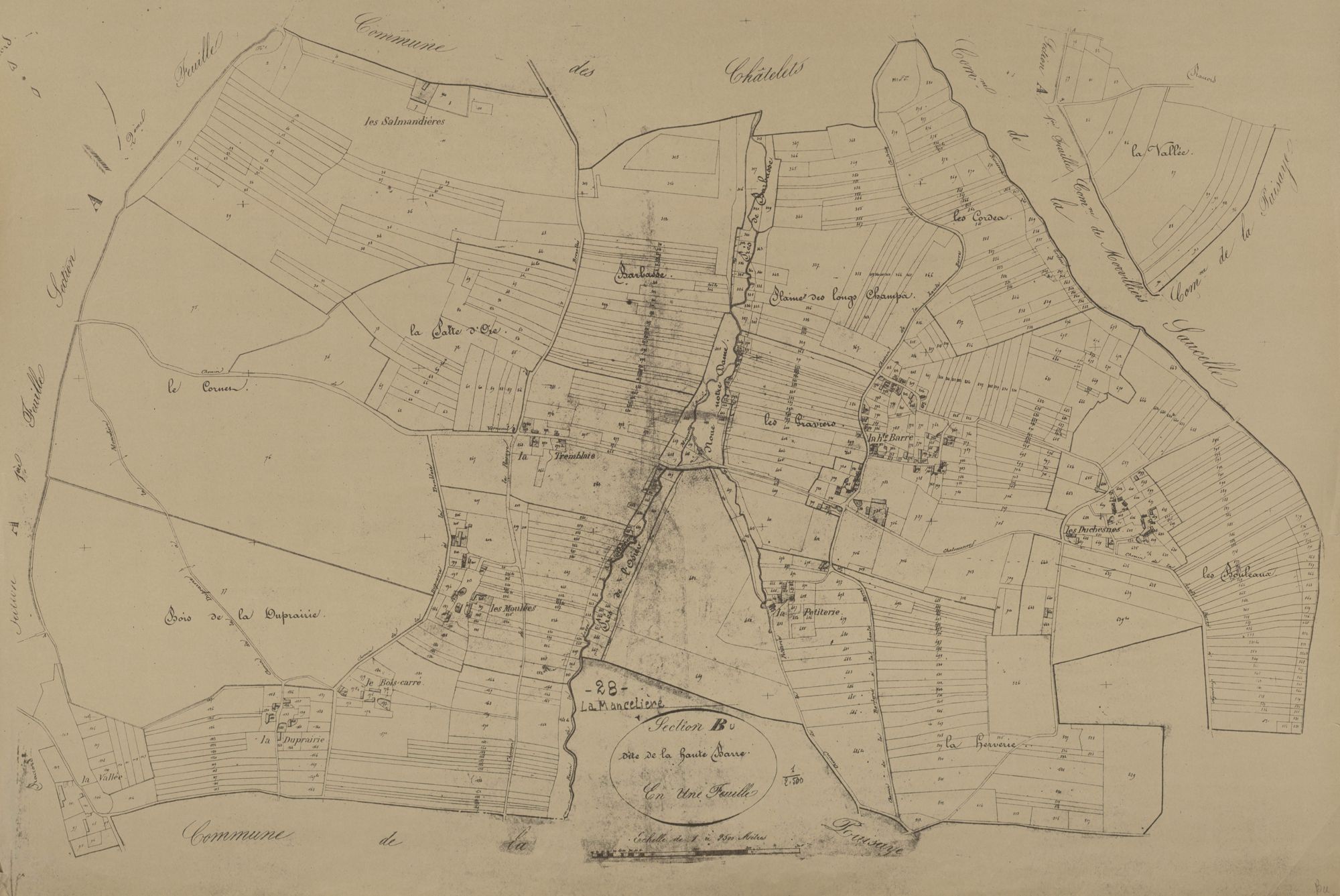 Section B, la Haute Barre, en une feuille.