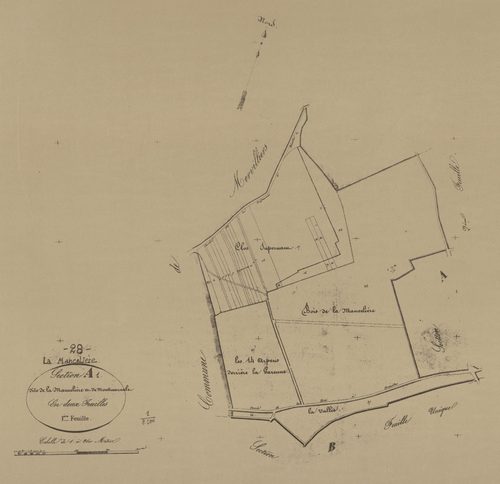 Section A, la Mancelière et Montmurault, feuille 1.