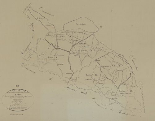 Tableau d'assemblage du plan parcellaire.