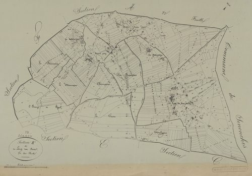 Section B, le Long des Bois, en une feuille.