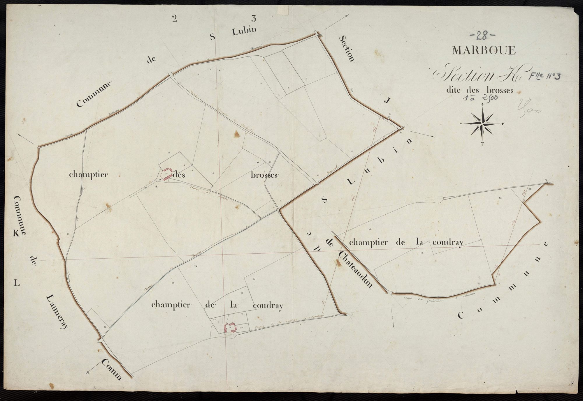 Section K, les Brosses, Marboué.