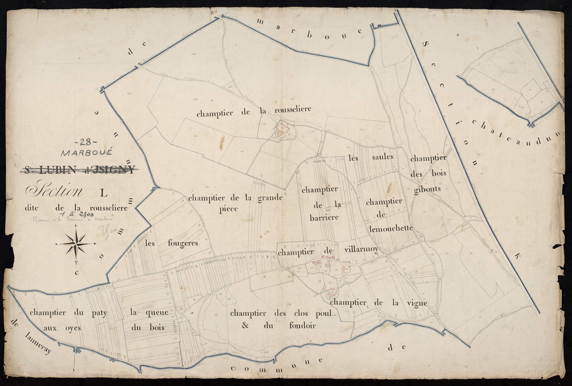 Section L, la Rousselière, Saint-Lubin-d'Isigny.