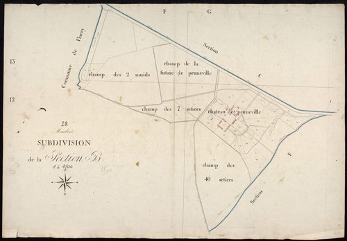 Subdivision de la section B.