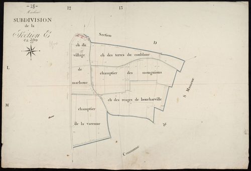 Subdivision de la section E.