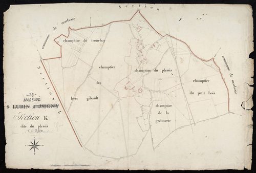 Section K, le Plessis, Saint-Lubin-d'Isigny.