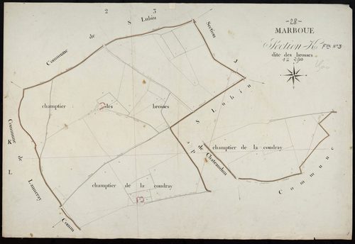 Section K, les Brosses, Marboué.