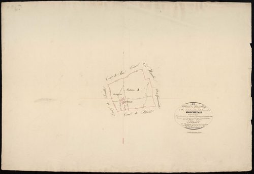 Tableau d'assemblage du plan cadastral parcellaire de la commune de Marchezais, Canton d'Anet, Arrondissement de Dreux / Terminé sur le terrain en 1834 (...) par Monsieur Tarnier, Géomètre de 1ère classe.