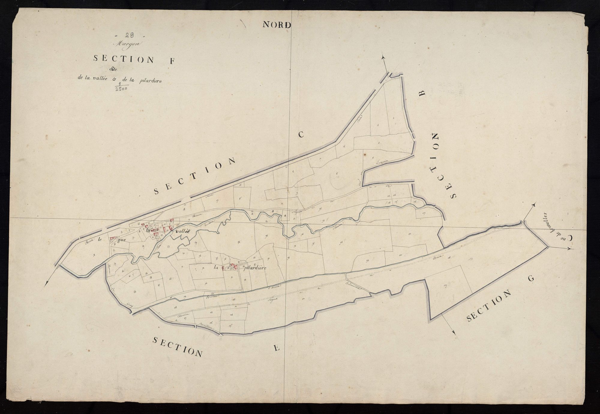Section F, la Vallée et la Pilardière.