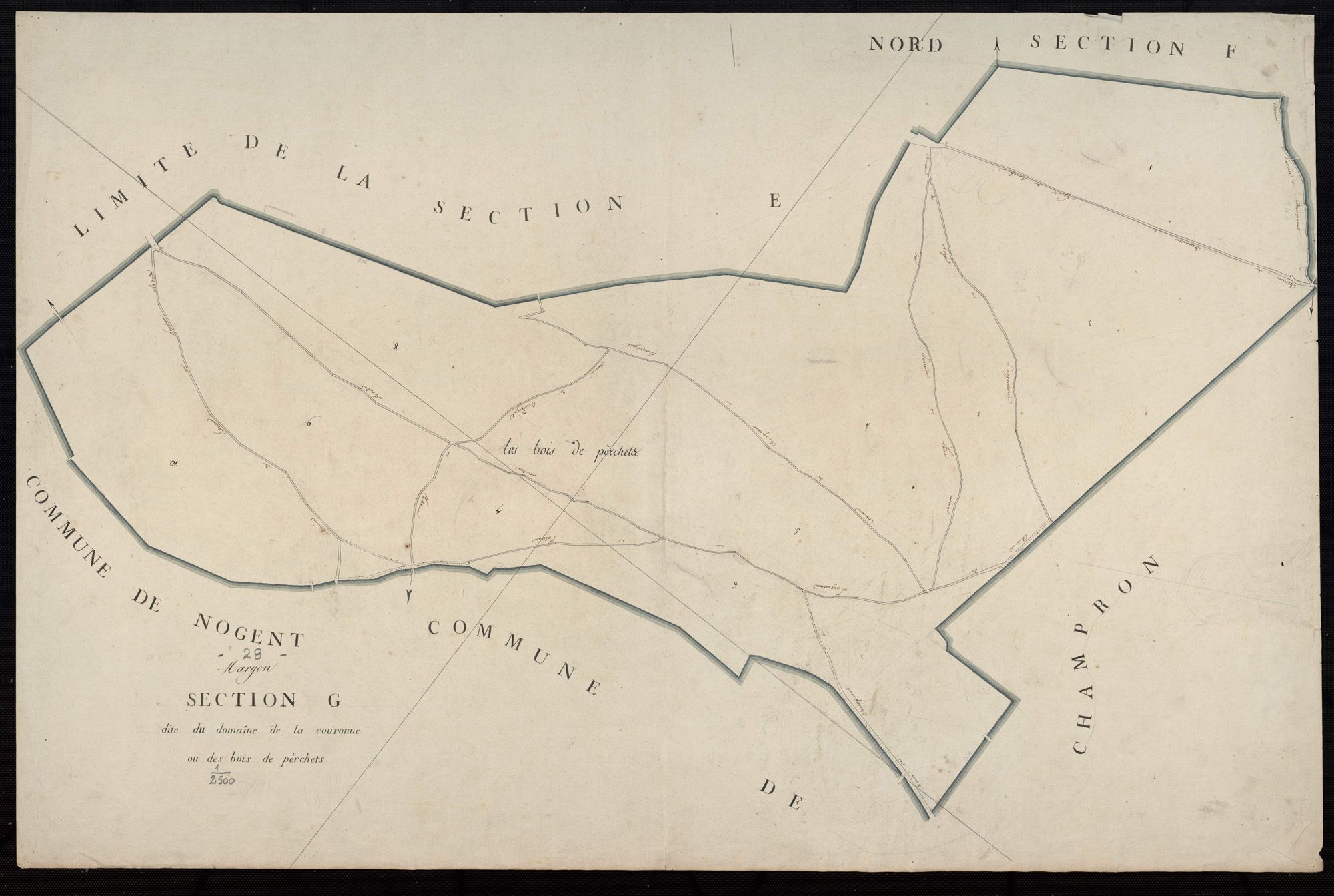 Section G, le Domaine de la Couronne ou des Bois de Pèrchets.