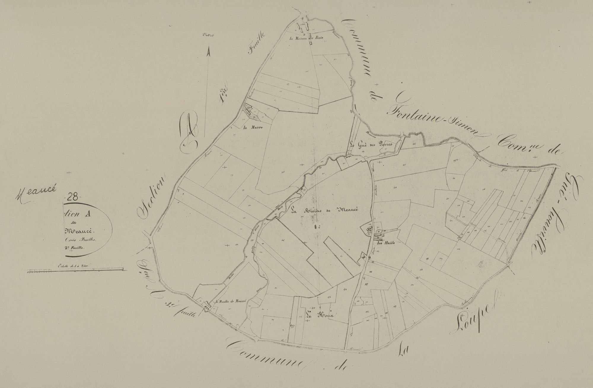 Section A, Meaucé, feuille 2.