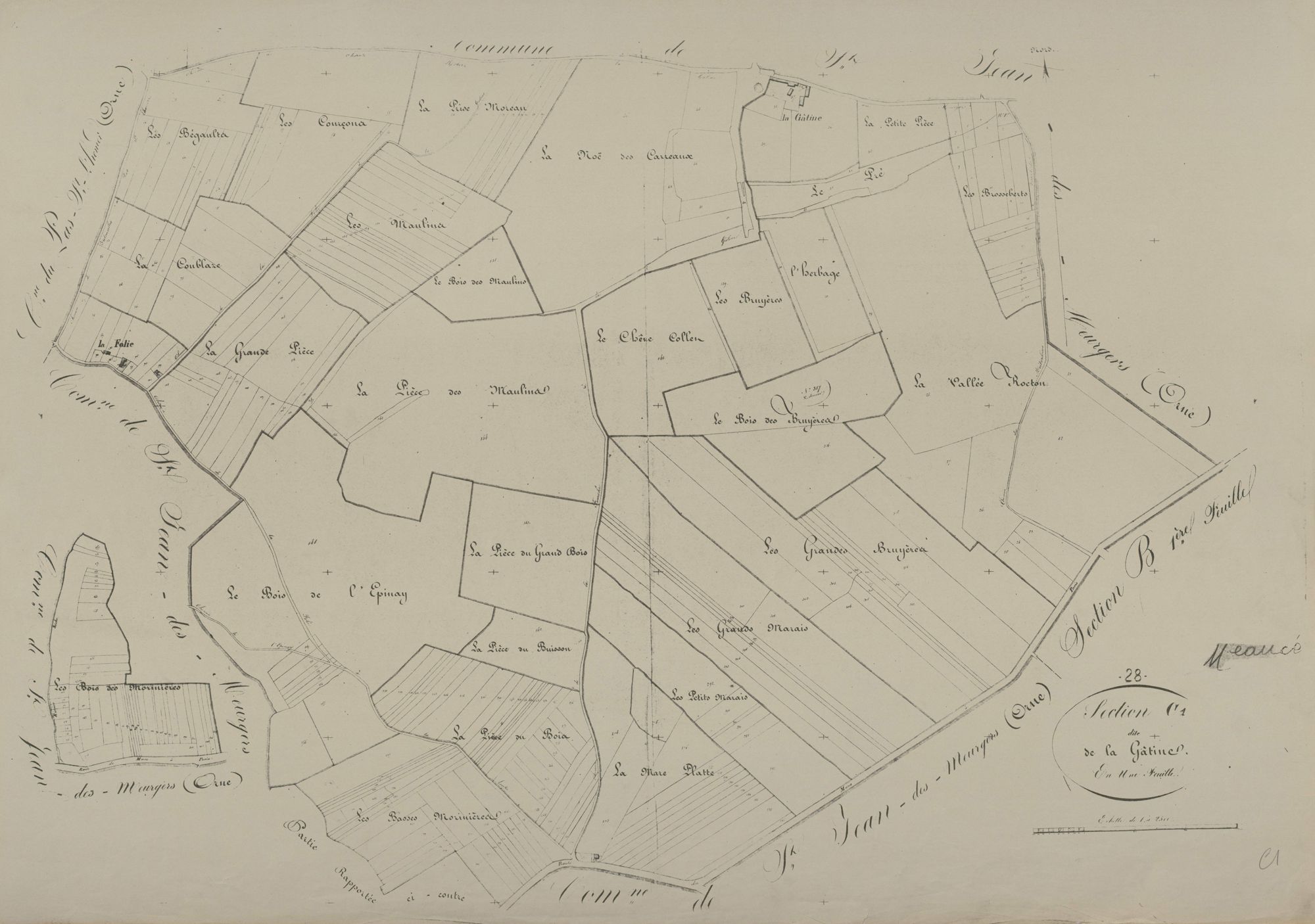 Section C, la Gâtine, feuille 1.